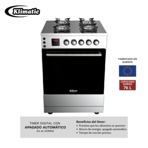 Cocina de Pie a Gas Klimatic Vita Pro 4 hornillas