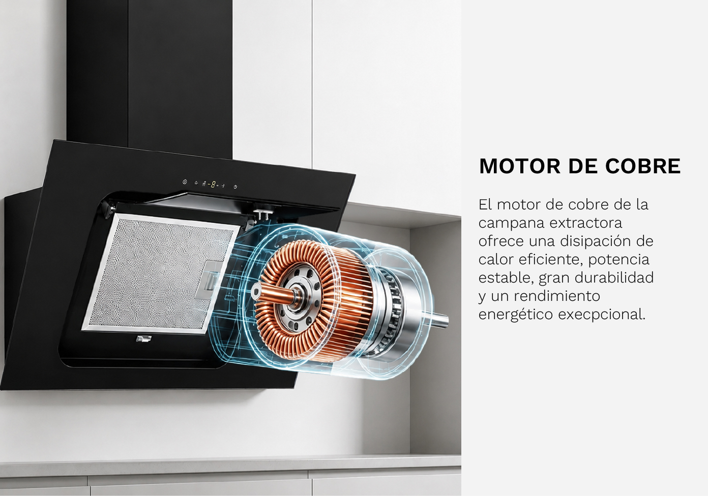Motor de cobre de la Campana Extractora Klimatic Kamba 60 cm