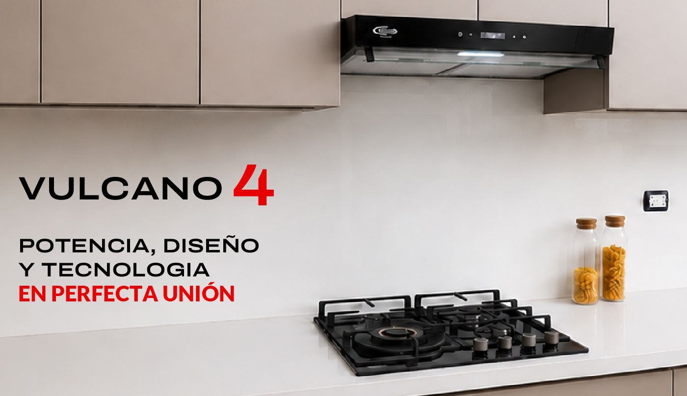 Cocina Empotrable a Gas Klimatic Vulcano 4 hornillas de vidrio templado negro