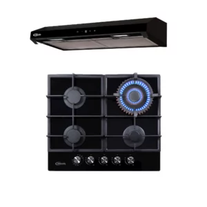 Combo Klimatic Cocina Empotrable Trevi 60 + Campana Vento Black Plus