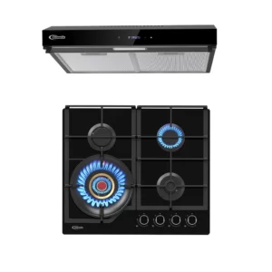 Combo Klimatic Cocina Empotrable Vulcano 4 + Amsterdam Black