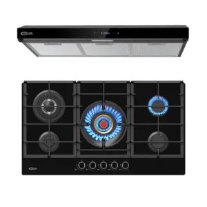 Combo Klimatic Cocina Empotrable Vulcano 5 + Campana Volendam Black