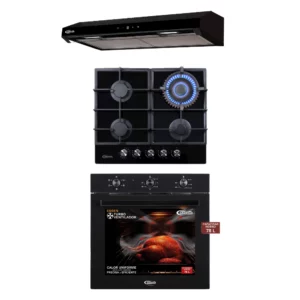 Tricombo Klimatic Cocina Trevi 60 + Campana Vento Black Plus + Horno eléctrico Essen