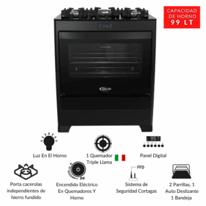 Cocina de Pie Suprema Black